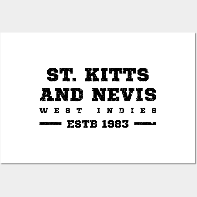 St Kitts and Nevis Estb 1983 West Indies Wall Art by IslandConcepts